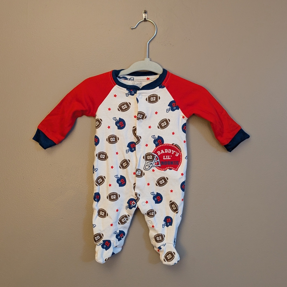 Koala Kids Red and White Baseball Footies